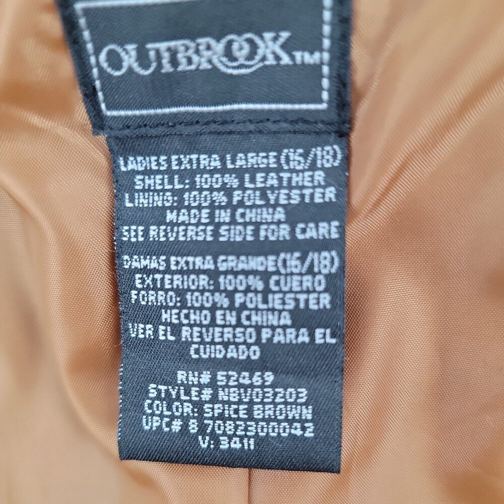 Outbrook Women’s Genuine Leather Suede Vest XL | Brown Western Boho Embroidered - Picture 3 of 7